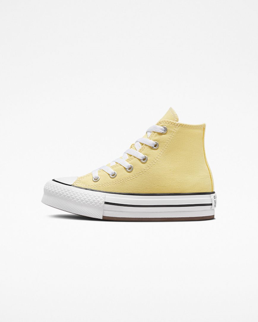 Girls' Converse Chuck Taylor All Star Lift High Top Platform Shoes Orange / White / Black | AU 1643ED